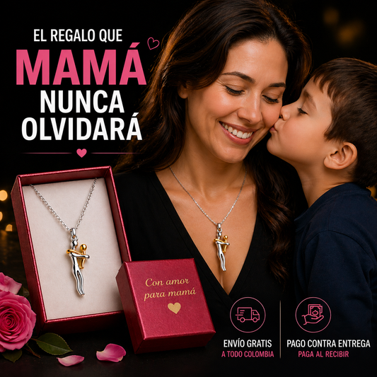 Collar Mama e Hijo Abrazo Amor Infinito